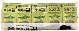 Choripdong Gim, Korean Roasted Seaweed Snack with Green Tea