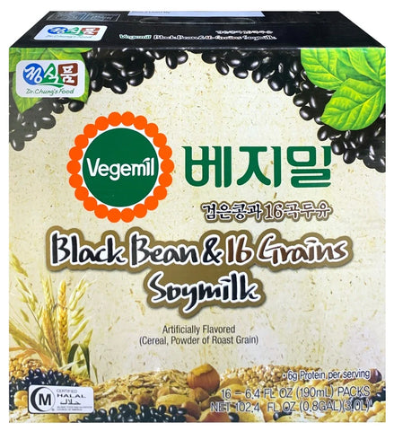 Vegemil Black Bean &16 Grains Soymilk 1024ml (16×190ml)