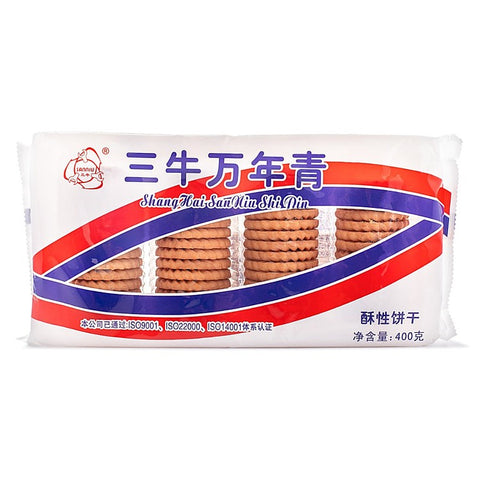三牛上海万年青饼干 SANNIU Shanghai Evergreen Cookie 400g
