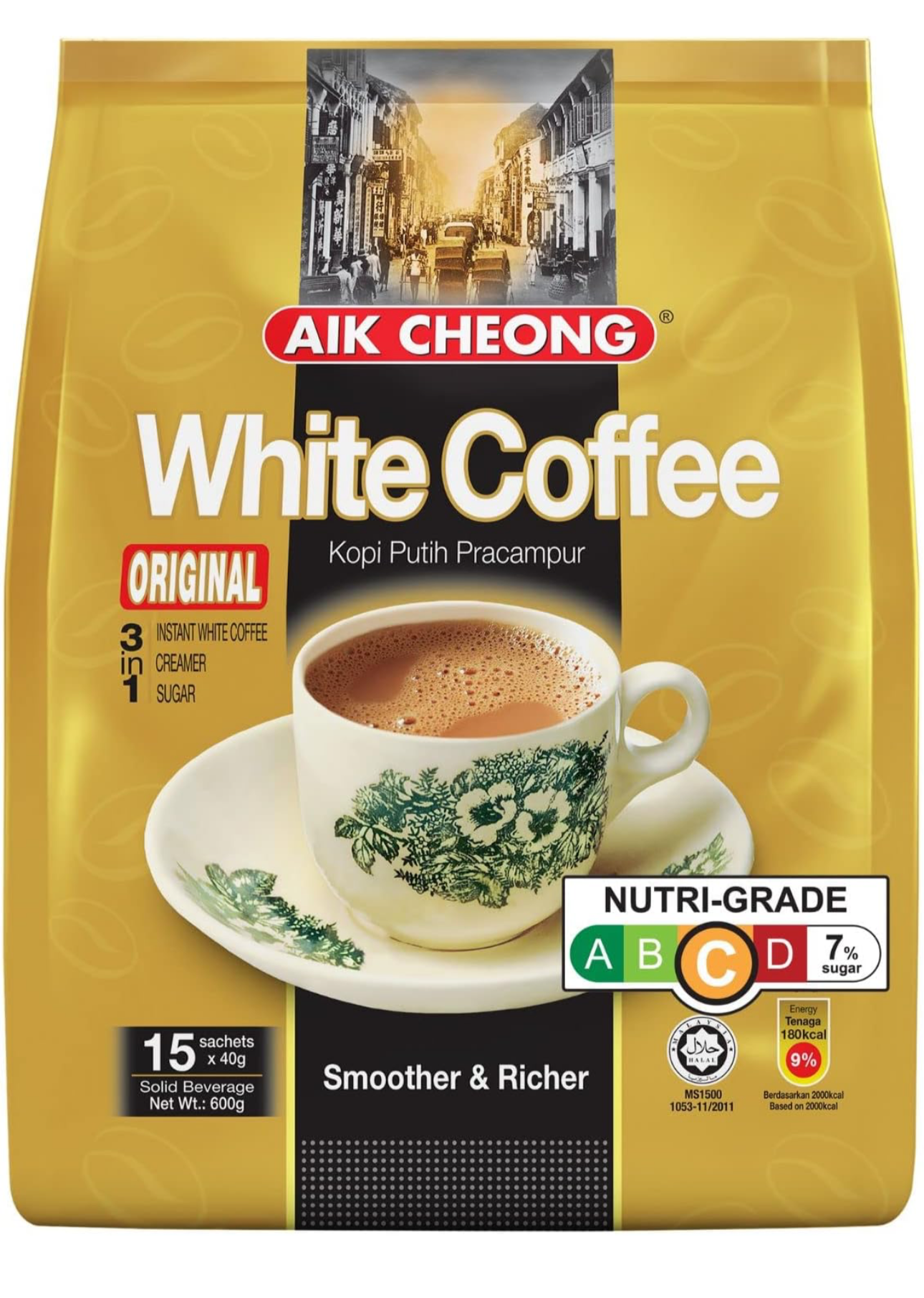 Aik Cheong Original White Coffee 15 Sticks (600G)