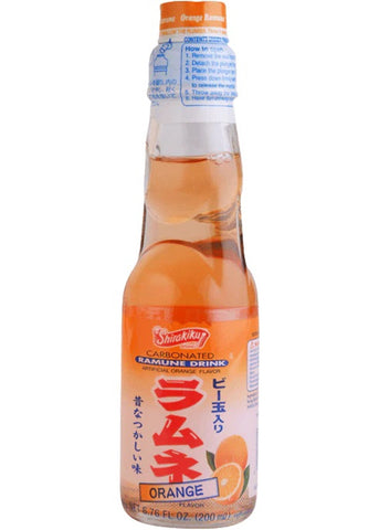 Shirakiku Carbonated Ramune Drink - Orange 200ml