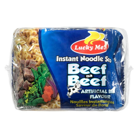 lucky me instant noodle soup beef 55gx6