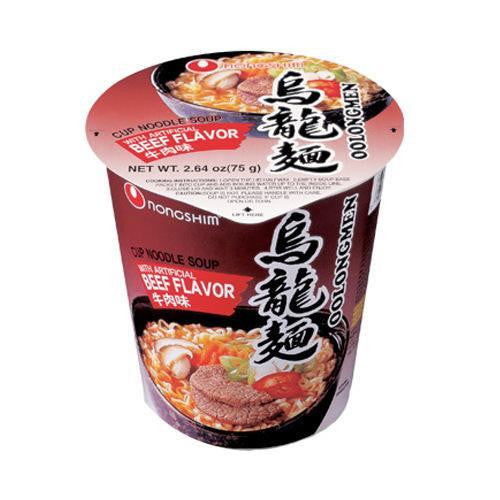 农心乌龙杯面牛肉味 Nongshim oolong beef cup noodle