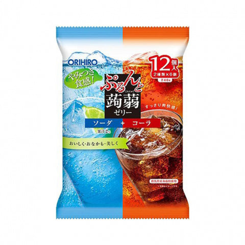 Orihiro konjac jelly ( soda+coke) 蒟蒻果冻双拼 汽水+可乐 12pc