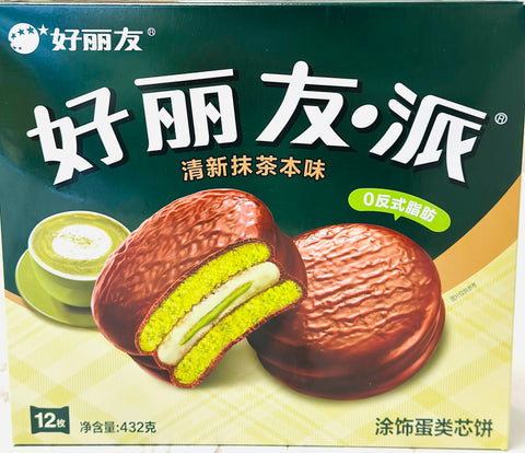 好丽友派 清新抹茶味 Orion heart filing cake match flavor 432g