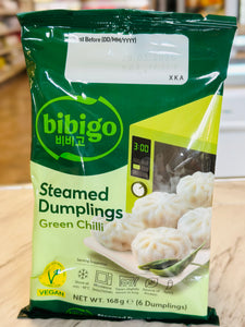 CJ)BIBIGO STEAMED MANDU GREEN CHILI (VEGAN) 168g