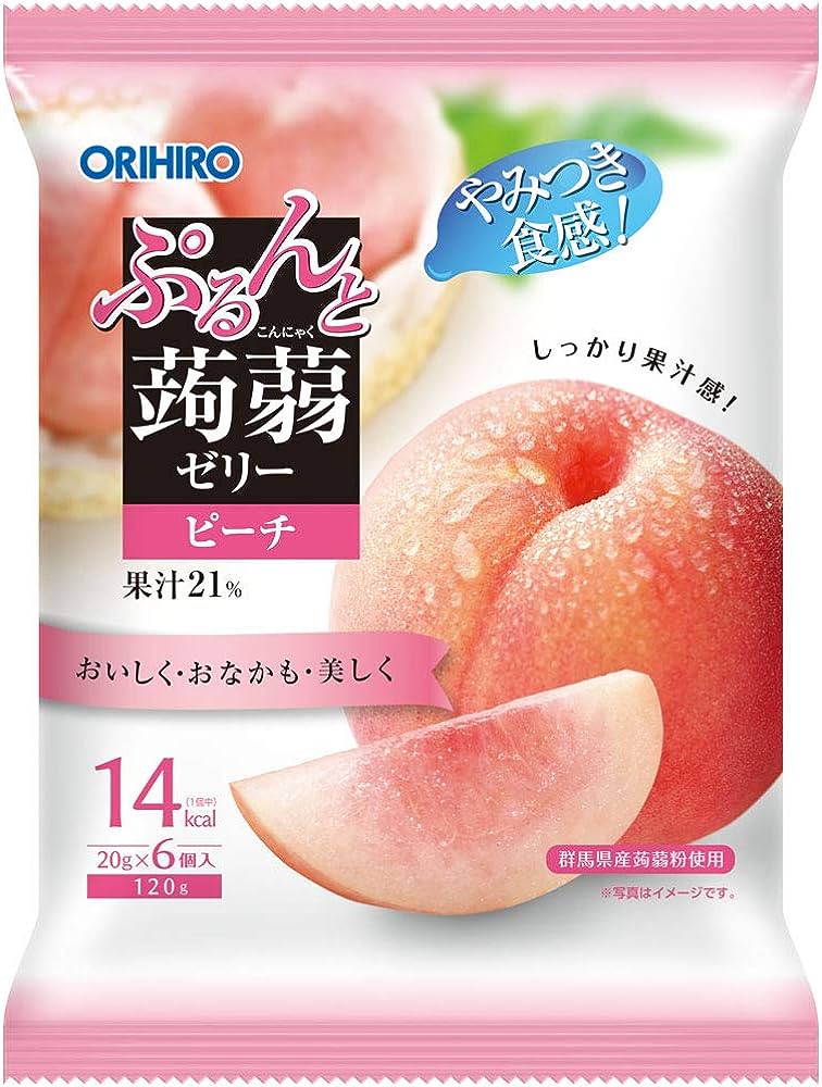Orihiro konjac green white peach flavor 120g