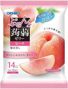 Orihiro konjac green white peach flavor 120g