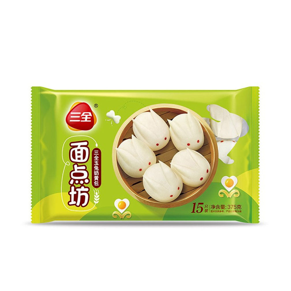 三全 玉兔奶黄包 rabbit shaped custard bun 375g