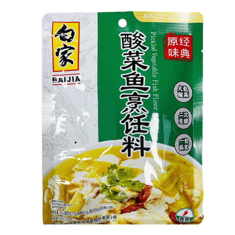 白家 酸菜鱼烹饪料 pickled vegetable fish flavor seasoning 300g