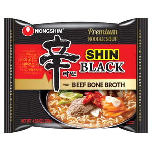 Nongshim Shin Black With Beef Bone Broth  4 x 130 g