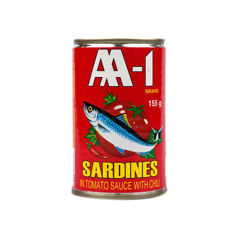 AA-1 Sardines In Tomato Sauce With Chili 155g /AA-1沙丁鱼辣番茄罐头 155g