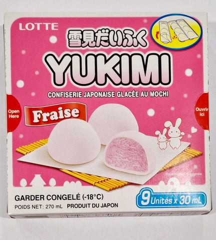 Yukimi Japanese Mochi ice confectionery strawberry