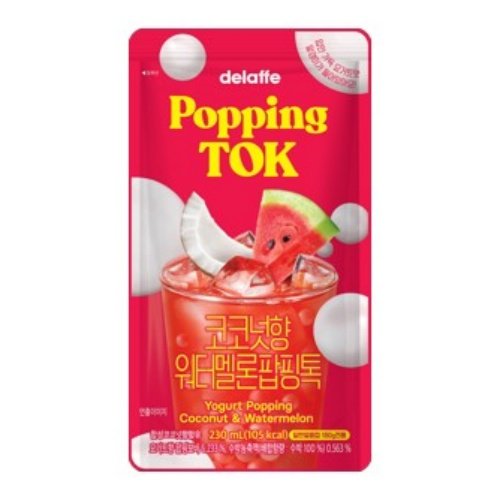 Delaffe Popping Tok Coconut & Watermelon 230ml