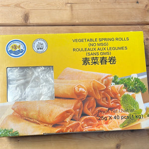 福洋素菜春卷VEGETABLE SPRING ROLLS
(NO MSG)
