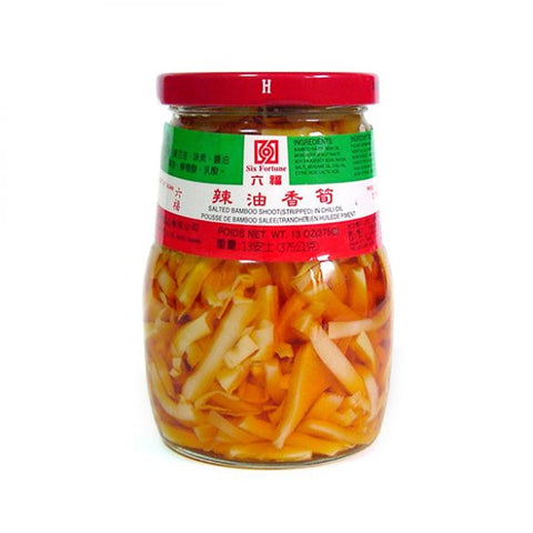 六福 辣油香筍 six fortune salted bamboo shoots 340g