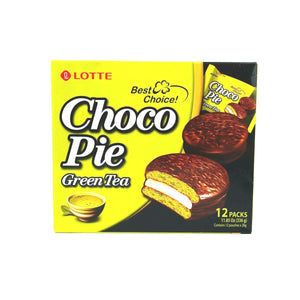 lotte choco pie Green tea 乐天抹茶派 336g