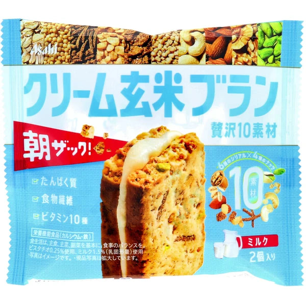 朝日 玄米奶油夹心饼干 Asahi cream brown rice brownie