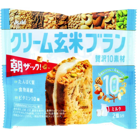 朝日 玄米奶油夹心饼干 Asahi cream brown rice brownie