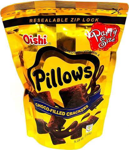 Oishi Pillows chocolate filled crackers