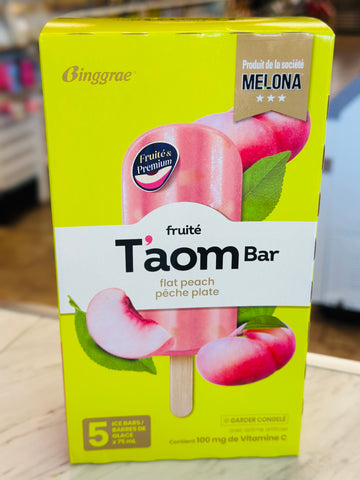 Binggrae T’aom Bar Flat Peach 冰果桃子雪糕 (5x75ml