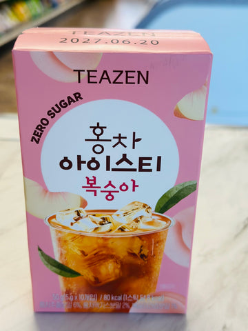 TEAZEN Black Tea Ice Tea – White Peach (Zero Sugar)