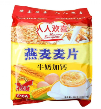 人人欢喜 燕麦麦片 happy every one Oats cereal milk calcium 720g