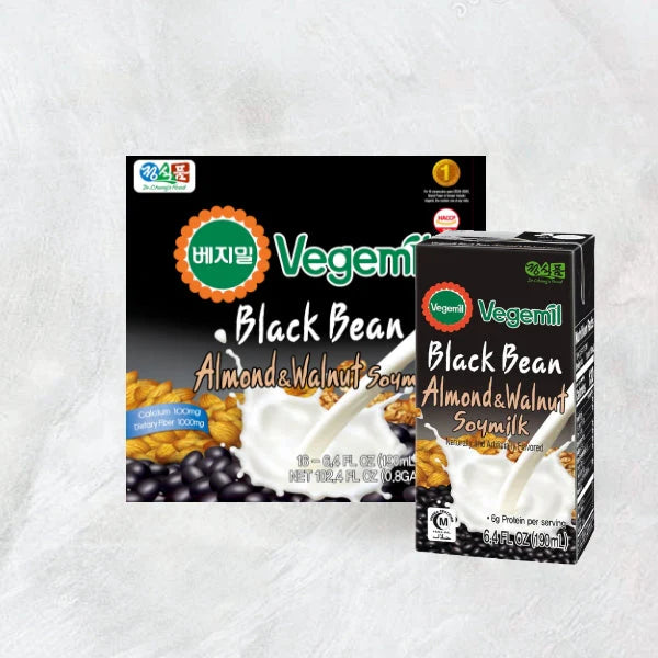 Vegemil Almond & Walnut Soymilk black bean flavored 1024ml (16×190ml)