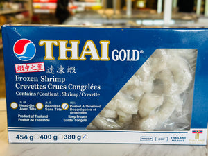 Thai Gold Peeled &Frozen Shrimp, （Product of Thailand) 480g