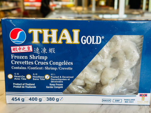Thai Gold Peeled &Frozen Shrimp, （Product of Thailand) 480g