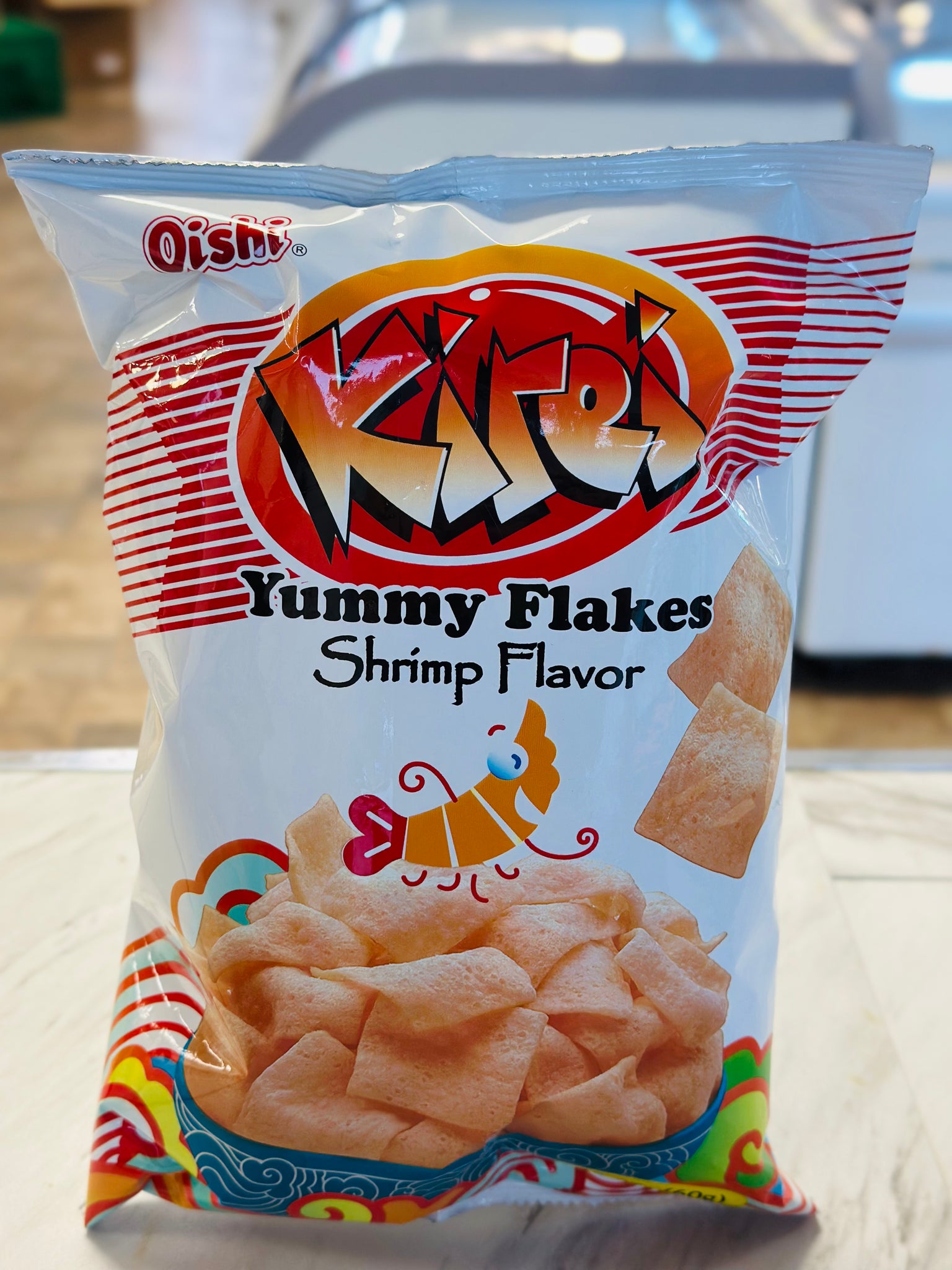 Oishi — Kirei Yummy Flakes Shrimp Flavor 虾味脆片 — 90g
