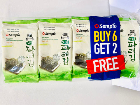 Sempio Roasted Seaweed – Less Salt (Buy 6 Get 2 Free)