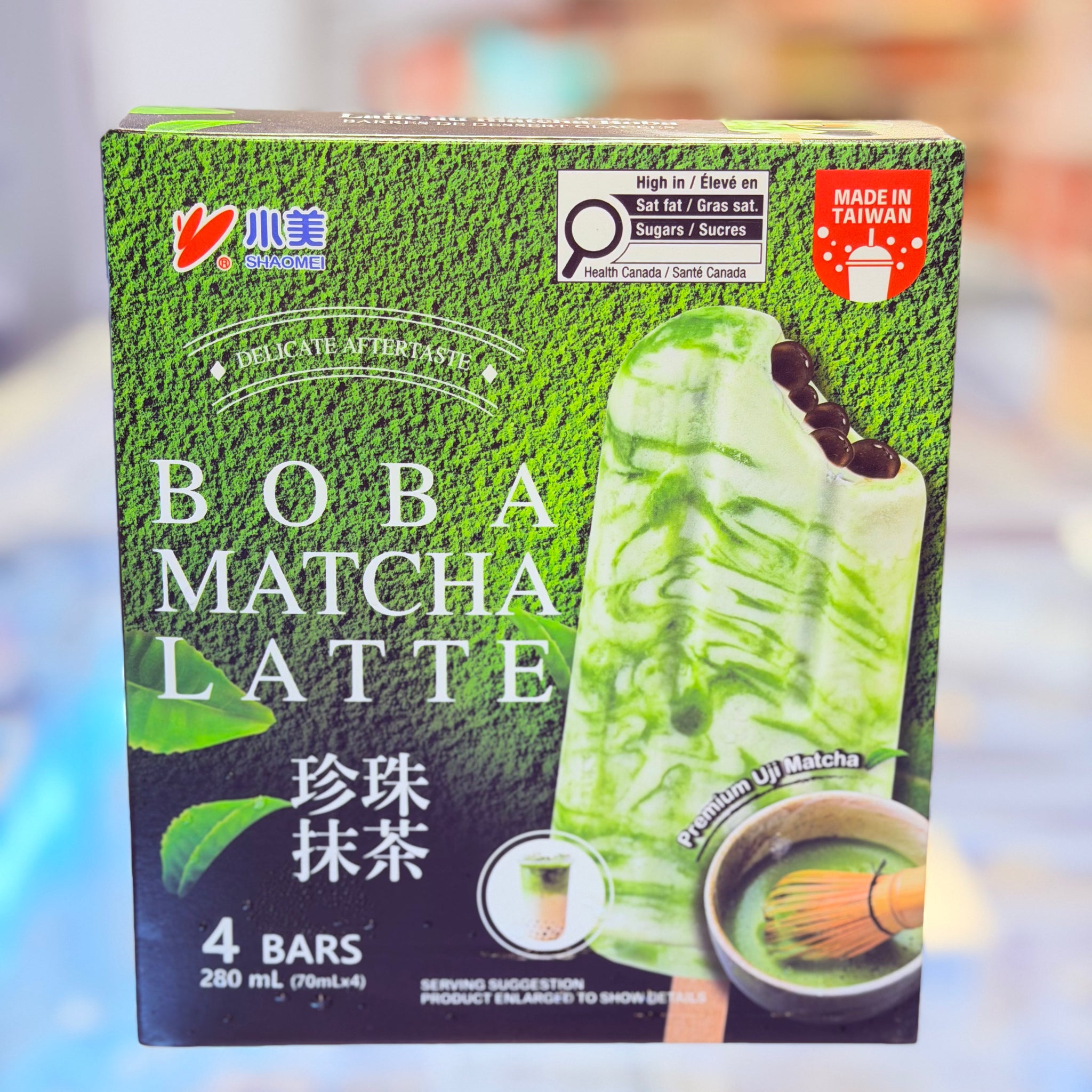 Shaomei Boba Matcha Latte 280mL (4 bars)