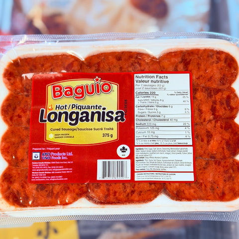 Baguio Hot Longanisa 375g