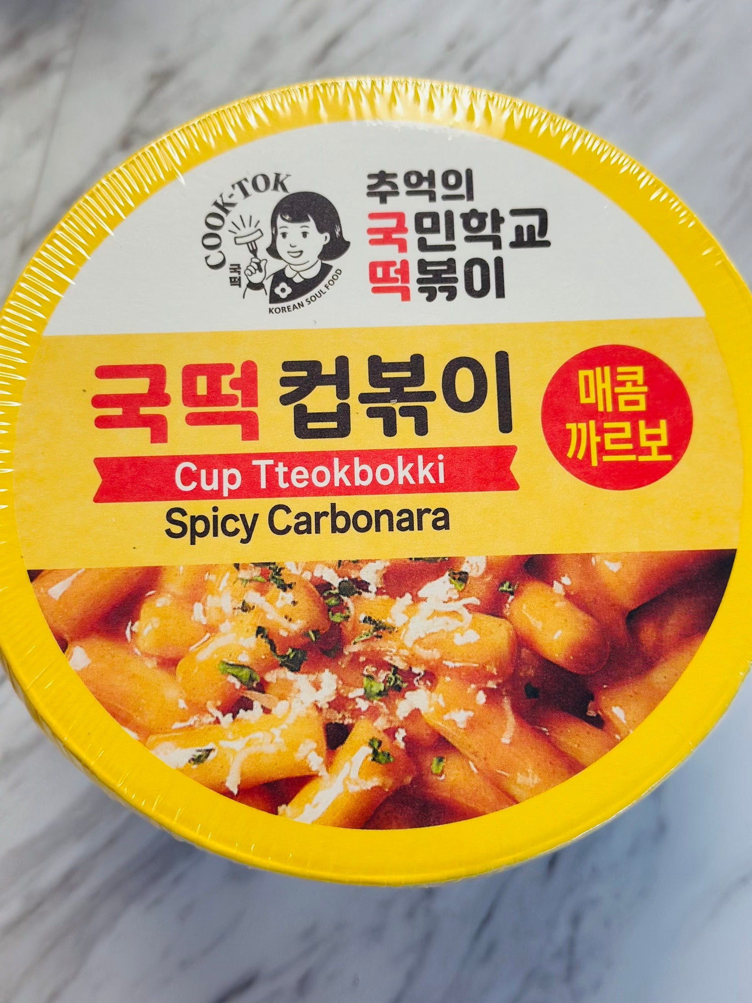 Cook Tok Cup Tteokbokki – Spicy Carbonara