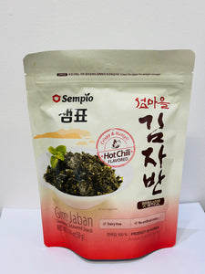 Sempio Gim Jaban – Hot Chili Seaweed Snack, Dairy-Free, No Artificial Colors (50g)