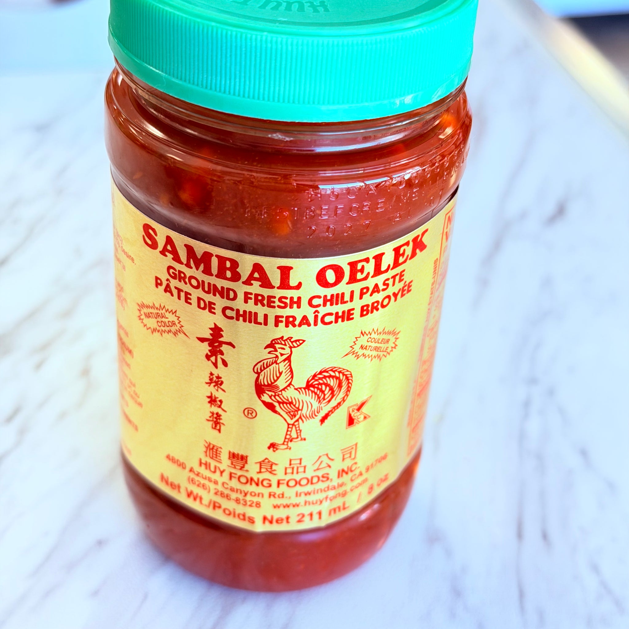 Huy Fong - Sambal Oelek Ground Fresh Chili Paste - 211mL - Panda Foods