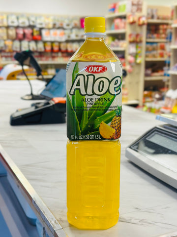 OKF Aloe Vera drink &peach flavor 1.5L