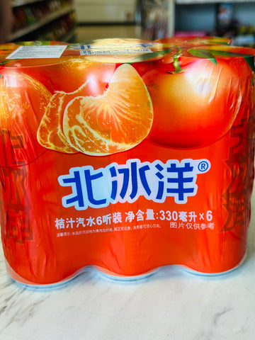 Beibingyang Tangerine soda drink 北冰洋橘子味道 330*6
