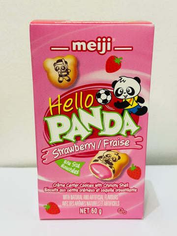 Meiji Hello Panda – Strawberry Cream Filled Biscuits (60g)