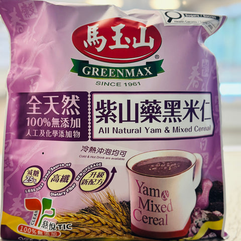 Greenmax all natural yam&mixed cereal 紫山药黑米仁