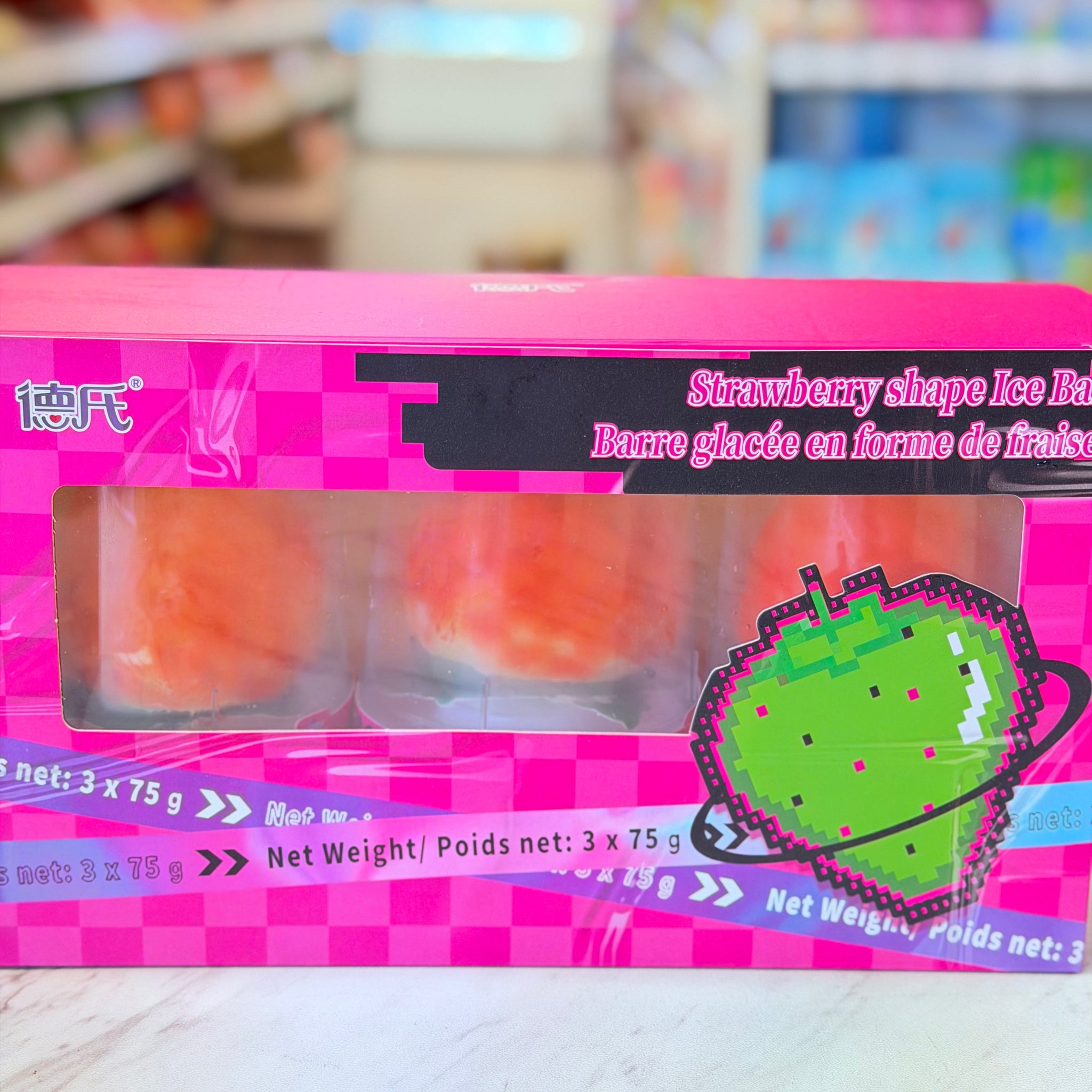 Deshi – Strawberry Shape Ice Bar 3 × 75g