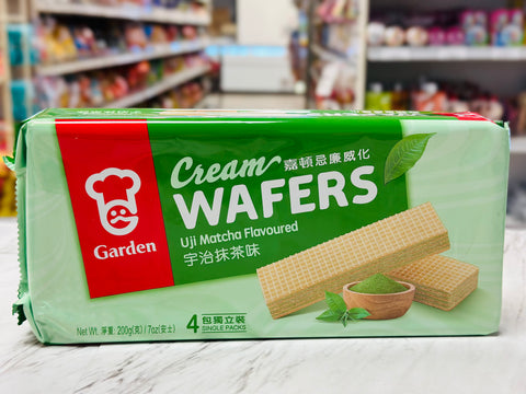 Garden wafers uji match tea flavor