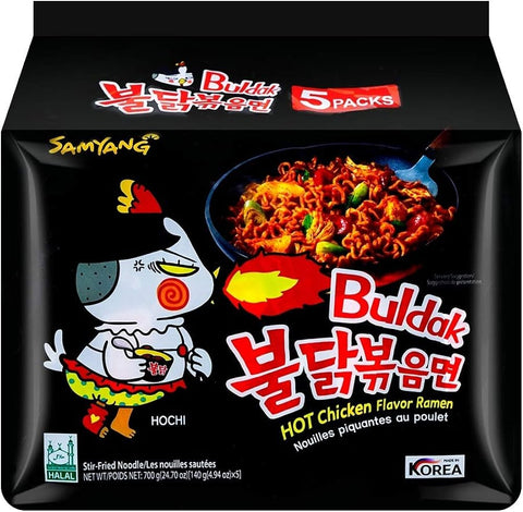韩国超辣三养火鸡面拌面 140gx5 SamYang Hot Chicken Flavor Ramen