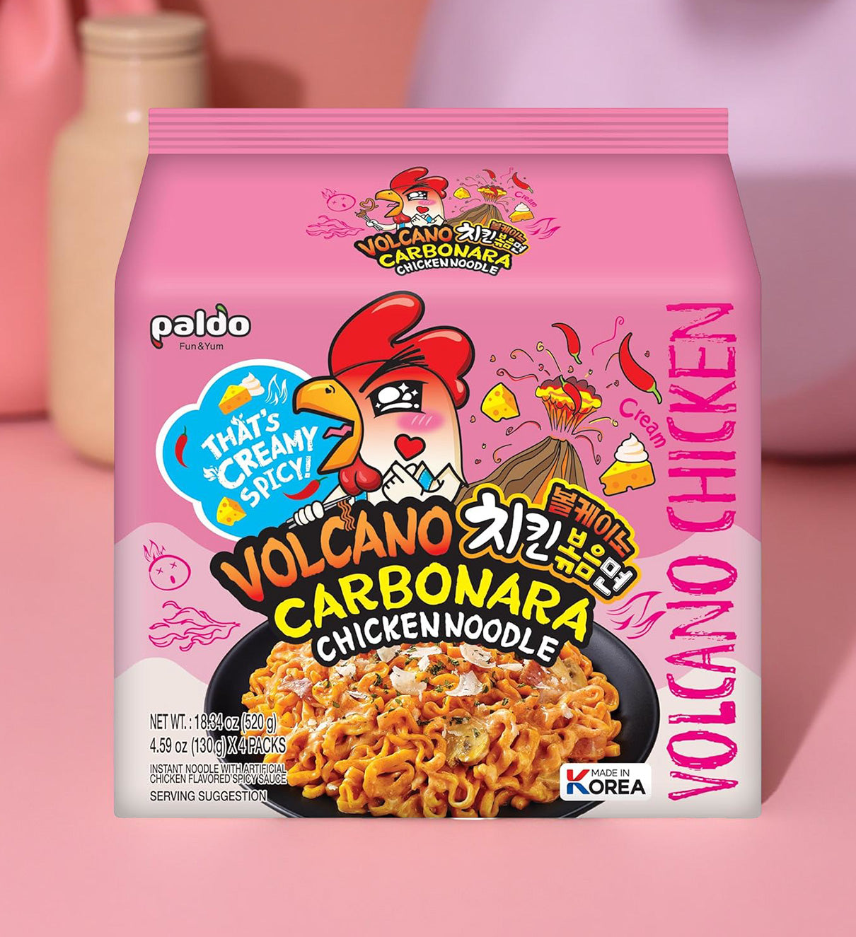 Paldo Volcano Carbonara Chicken
Noodle 520g