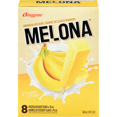 Binggrae MELONA FHOZEN DESSERT BARS banana