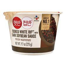 CJ)Cooked White Rice With Dark soybean Sauce 275g