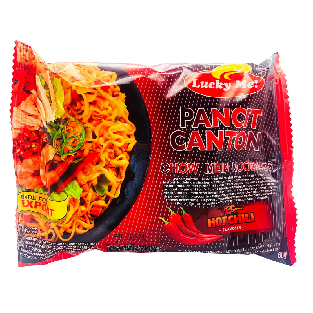 INSTANT NOODLE PANCIT CANTON HOT CHILLI FLAVOUR 60G BY LUCKY ME!