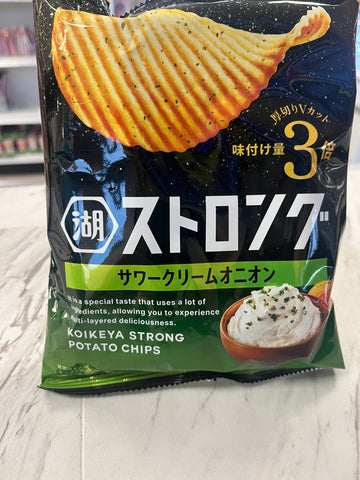 Koikeya Strong Potato Chips sour cream onion Flavor