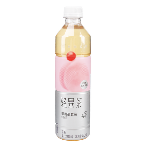 Heytea Light Fruit Tea - Peach Cranberry Green Tea Drink 450ml